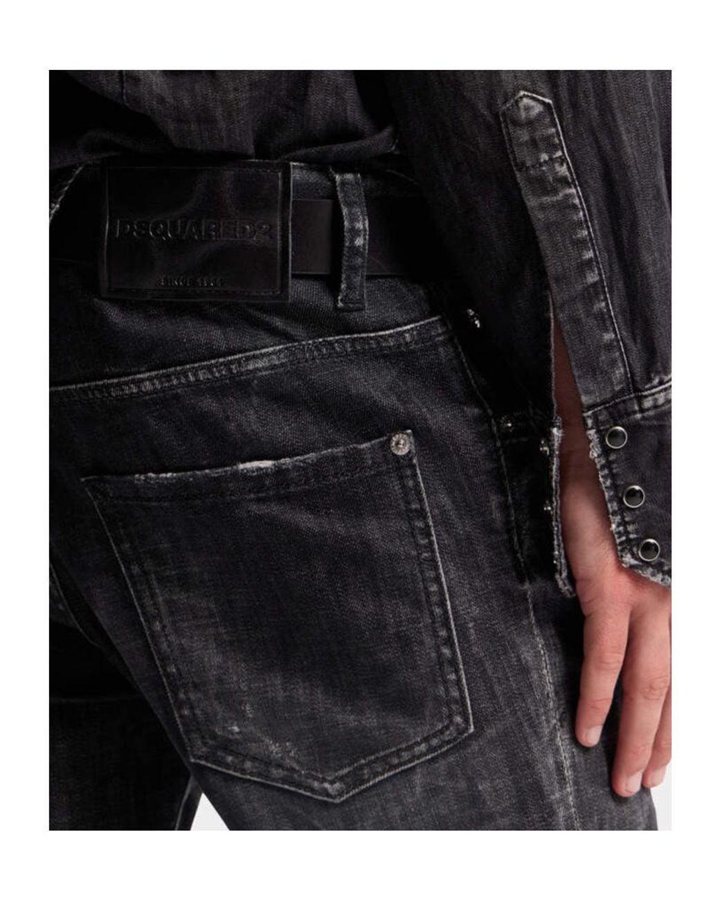 DSquared² Blue Skater Distressed Jeans for men