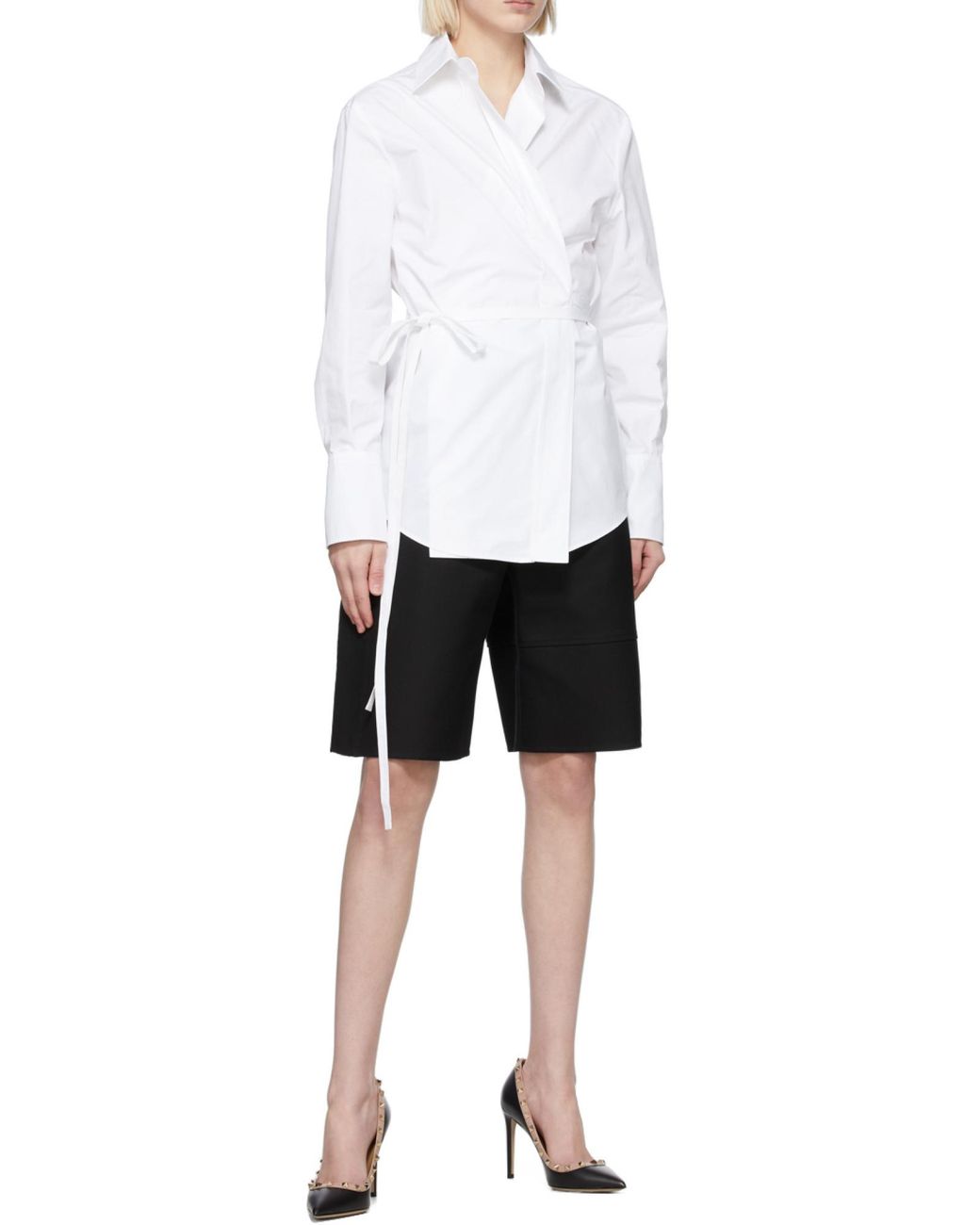 Valentino Black Vgold Tailored Bermuda Shorts