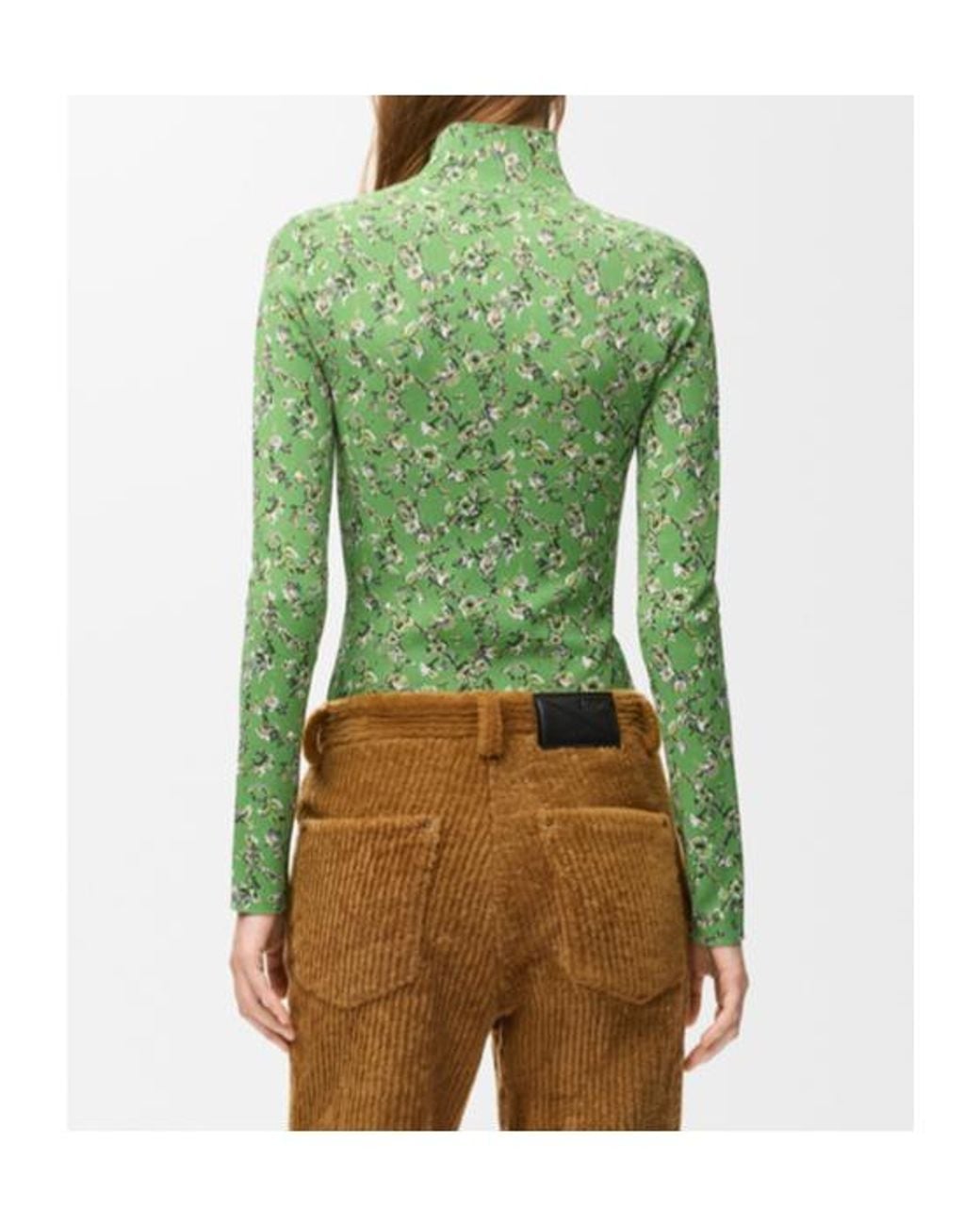 Loewe Green Cosima Von Bonin Floral Jersey Top