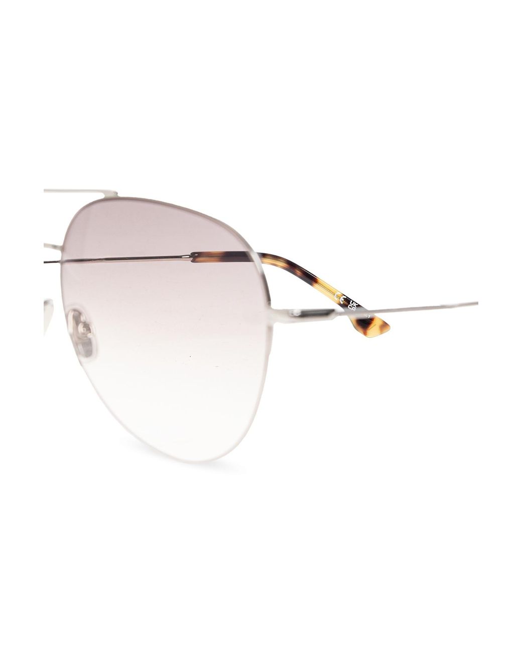Victoria Beckham White Geometric-Frame Sunglasses