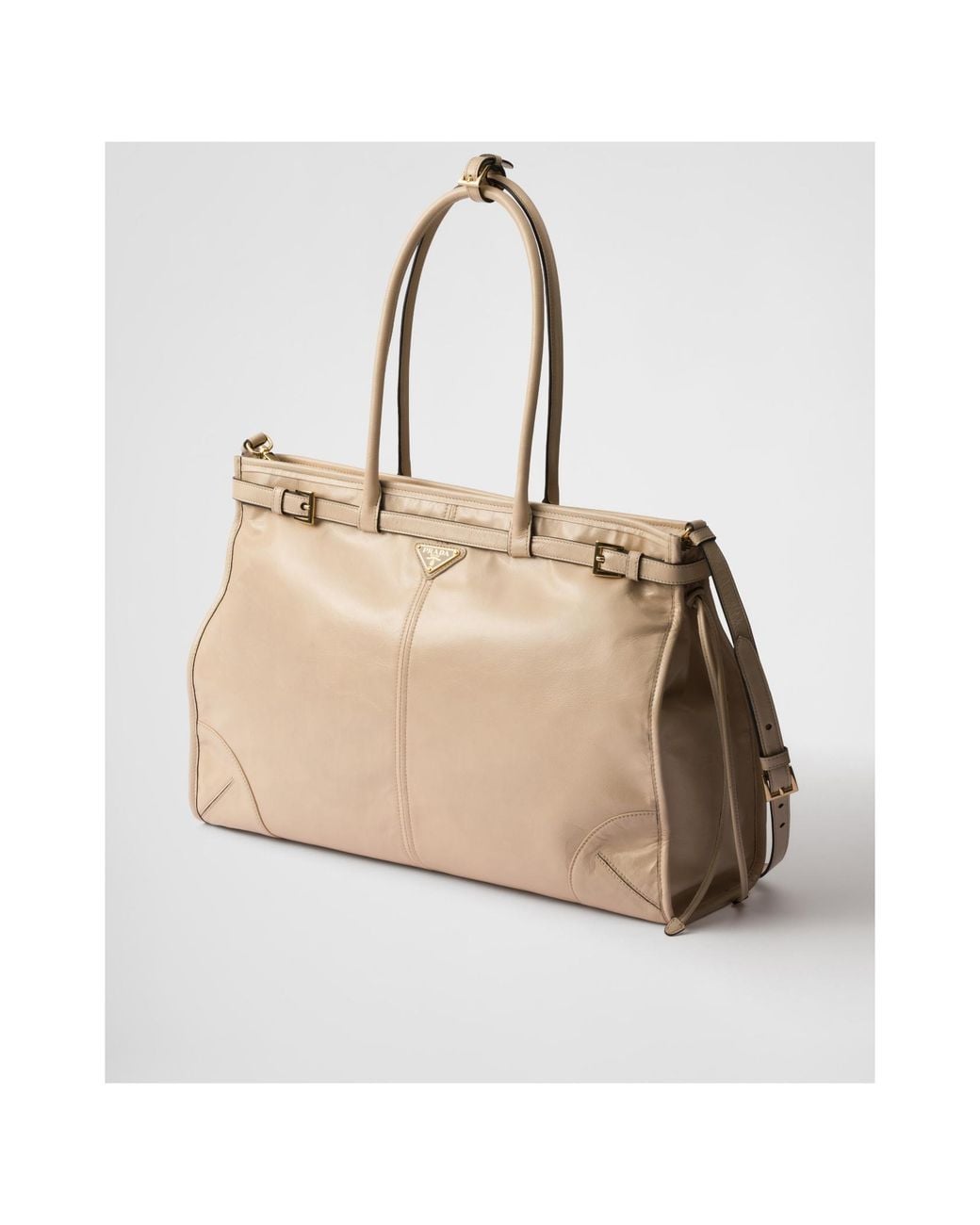 Prada Natural Bonnie Extra-Large Leather Handbag