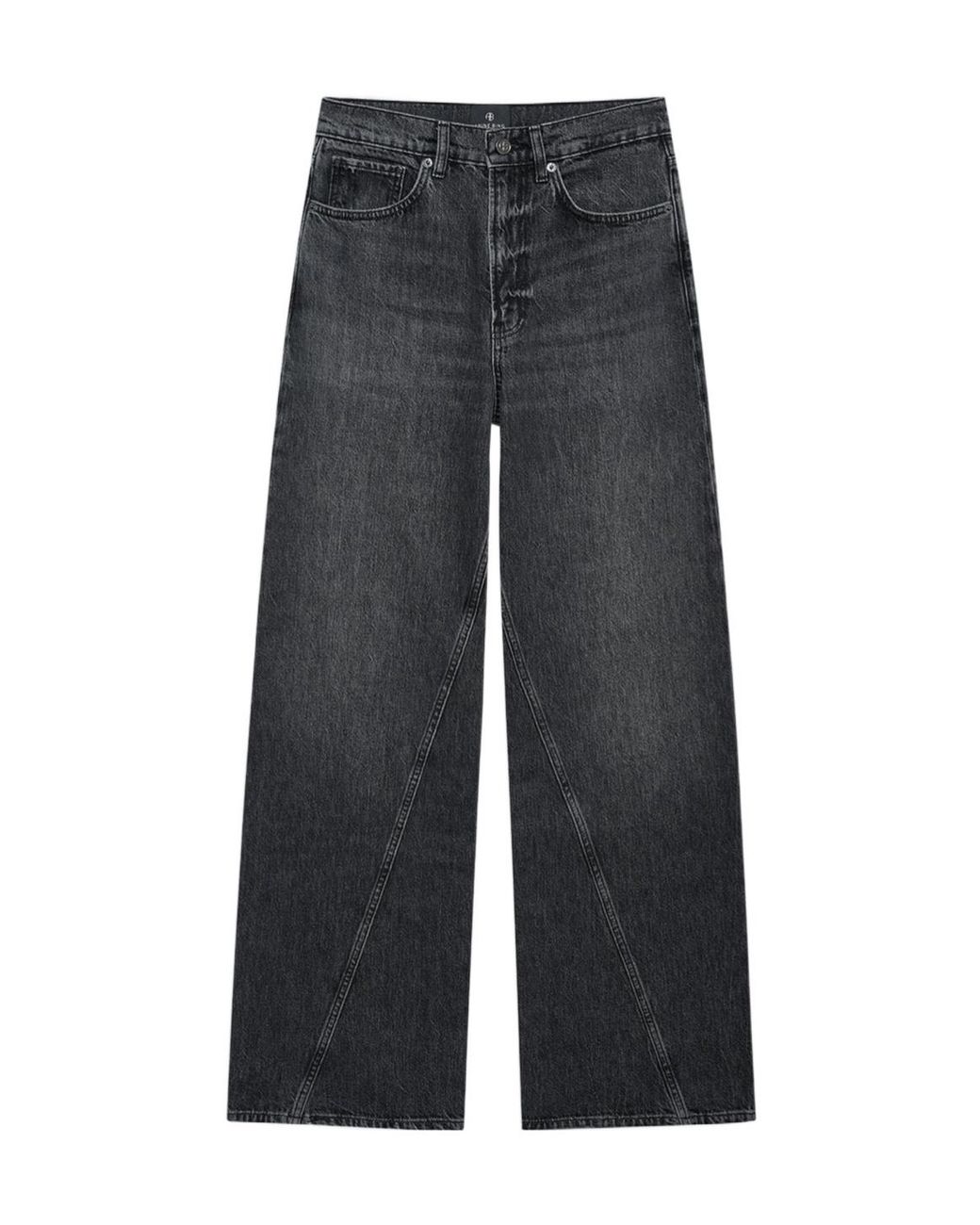 Anine Bing Gray Brie Wide-Leg Jeans