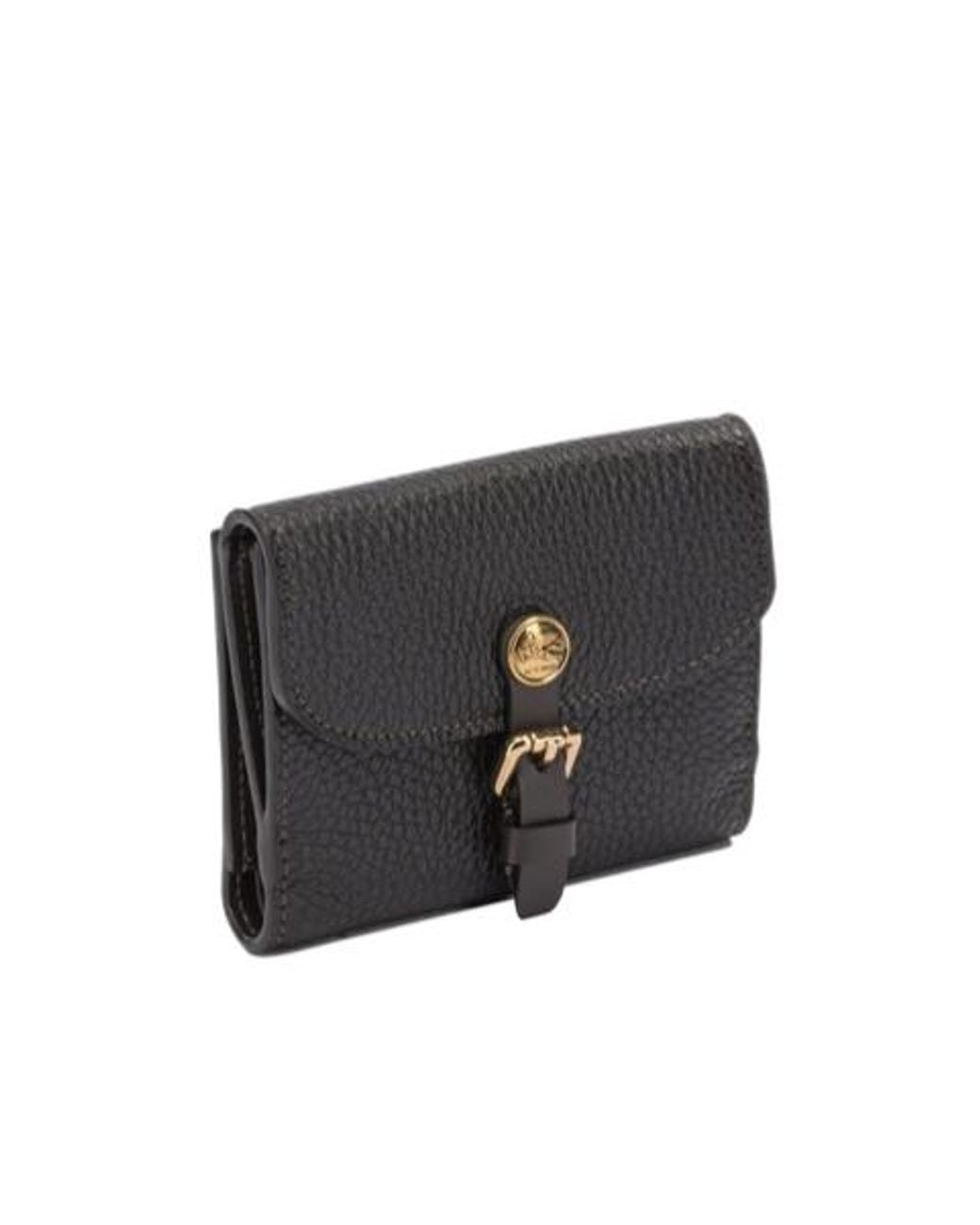 Etro Black Pony Buckle Wallet