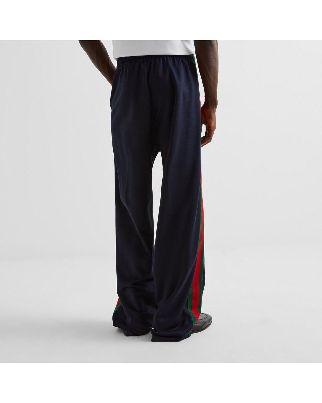 Gucci Blue Drawstring Straight-Leg Casual Trousers for men
