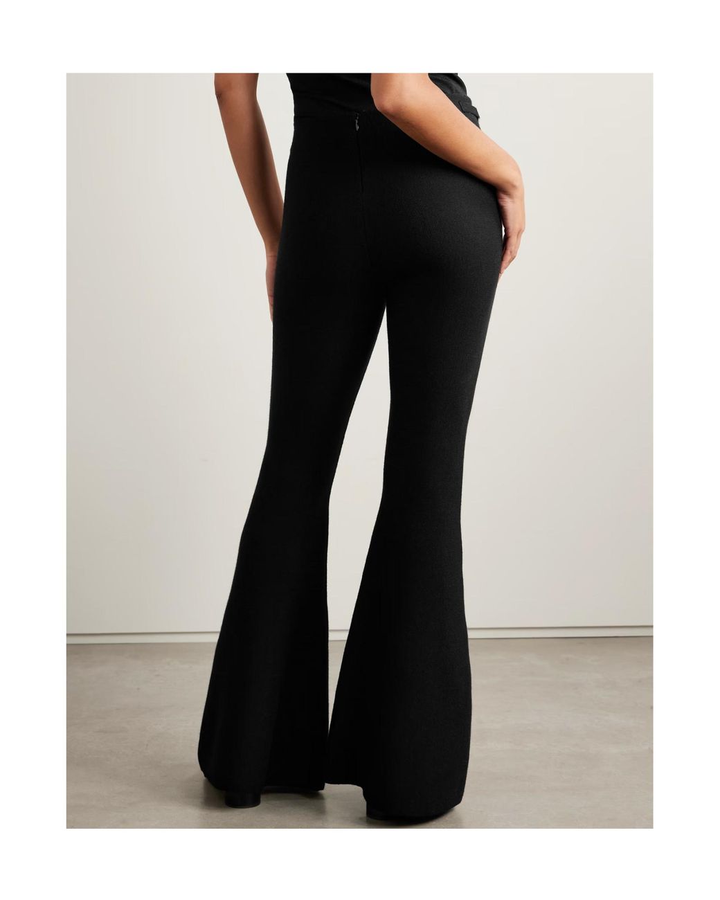 Gabriela Hearst Black Ayala Knitted Flare Pants
