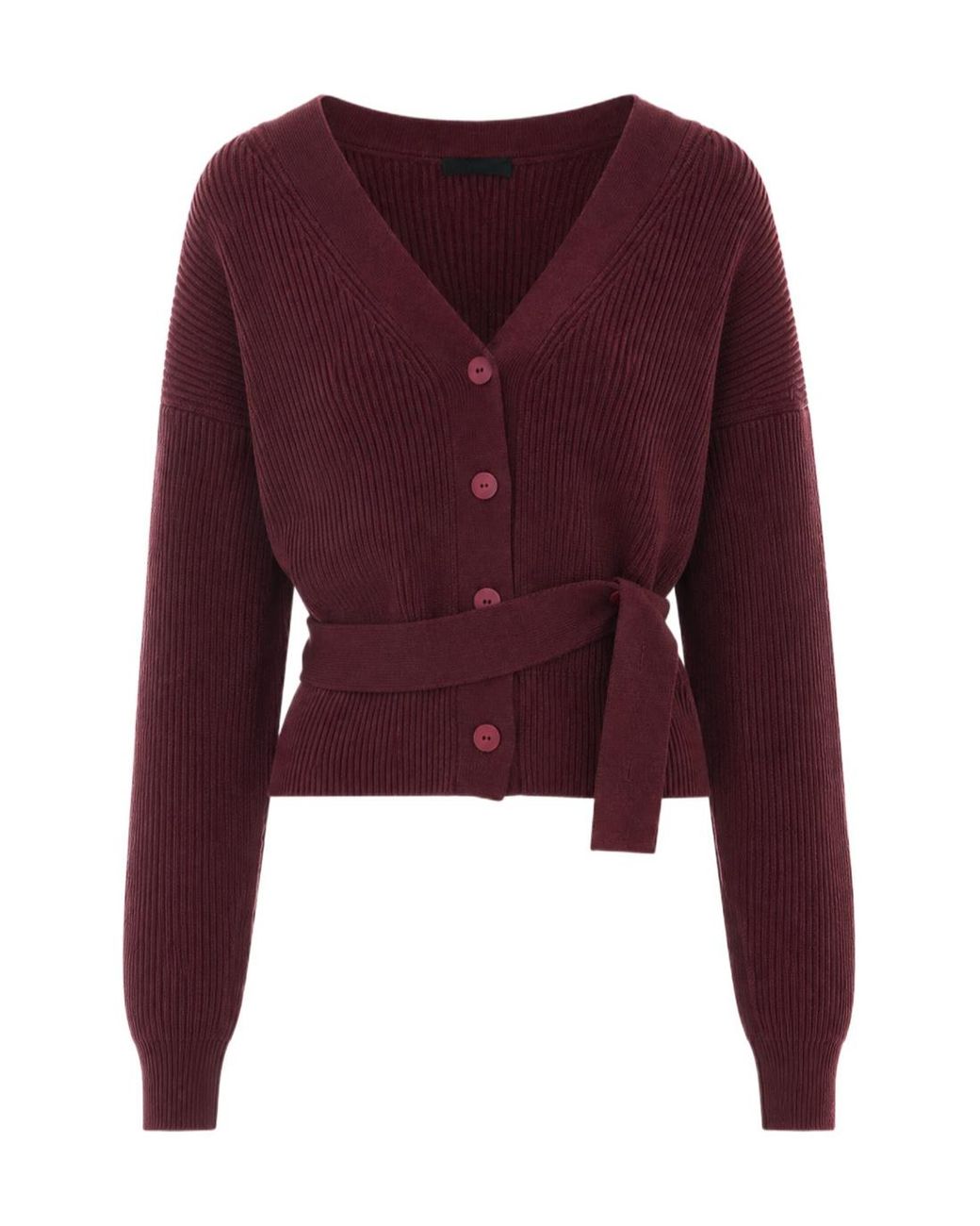 Dondup Purple V-Neck Knitted Cardigan