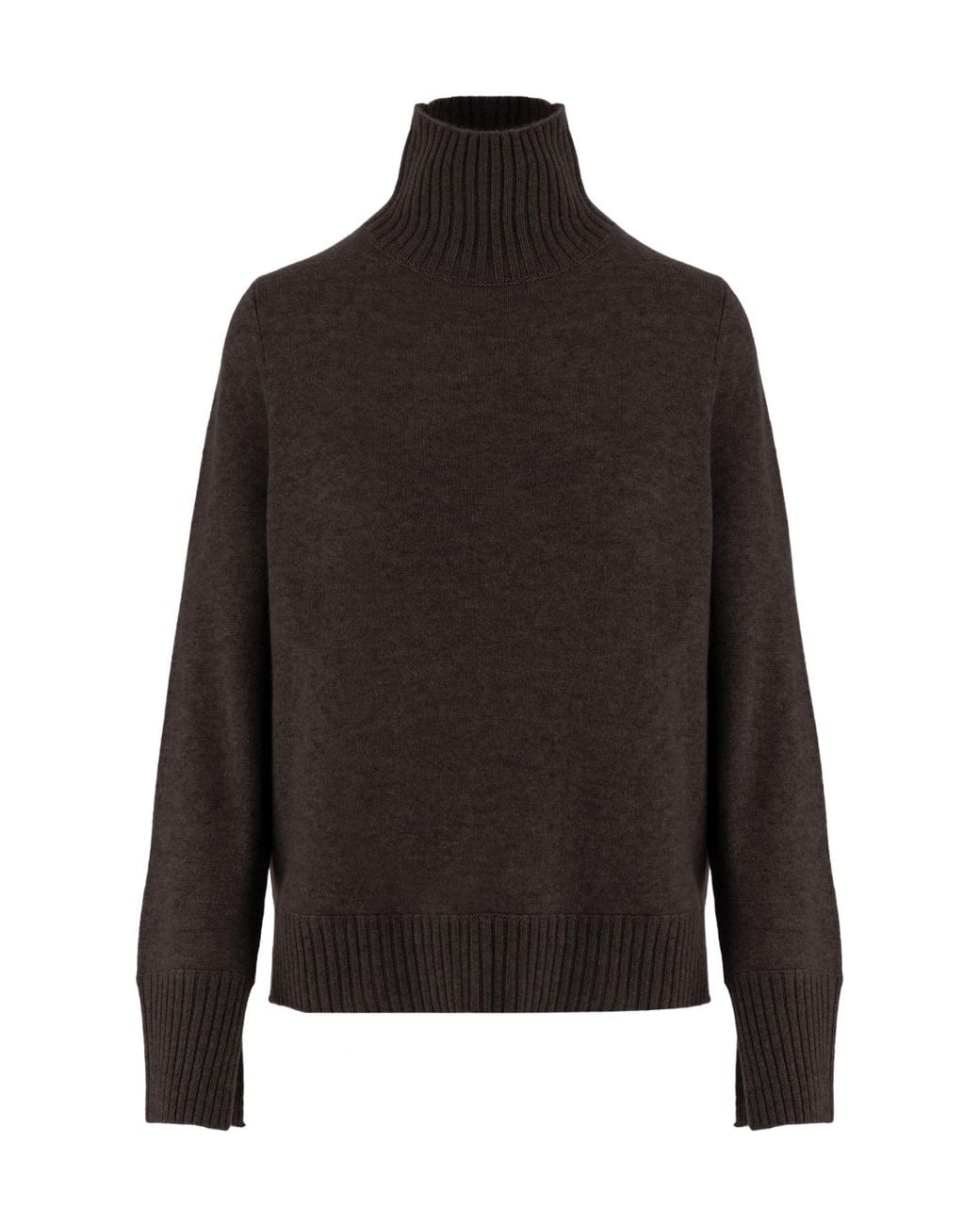 Allude Black Cashmere Turtleneck Knitted Sweater