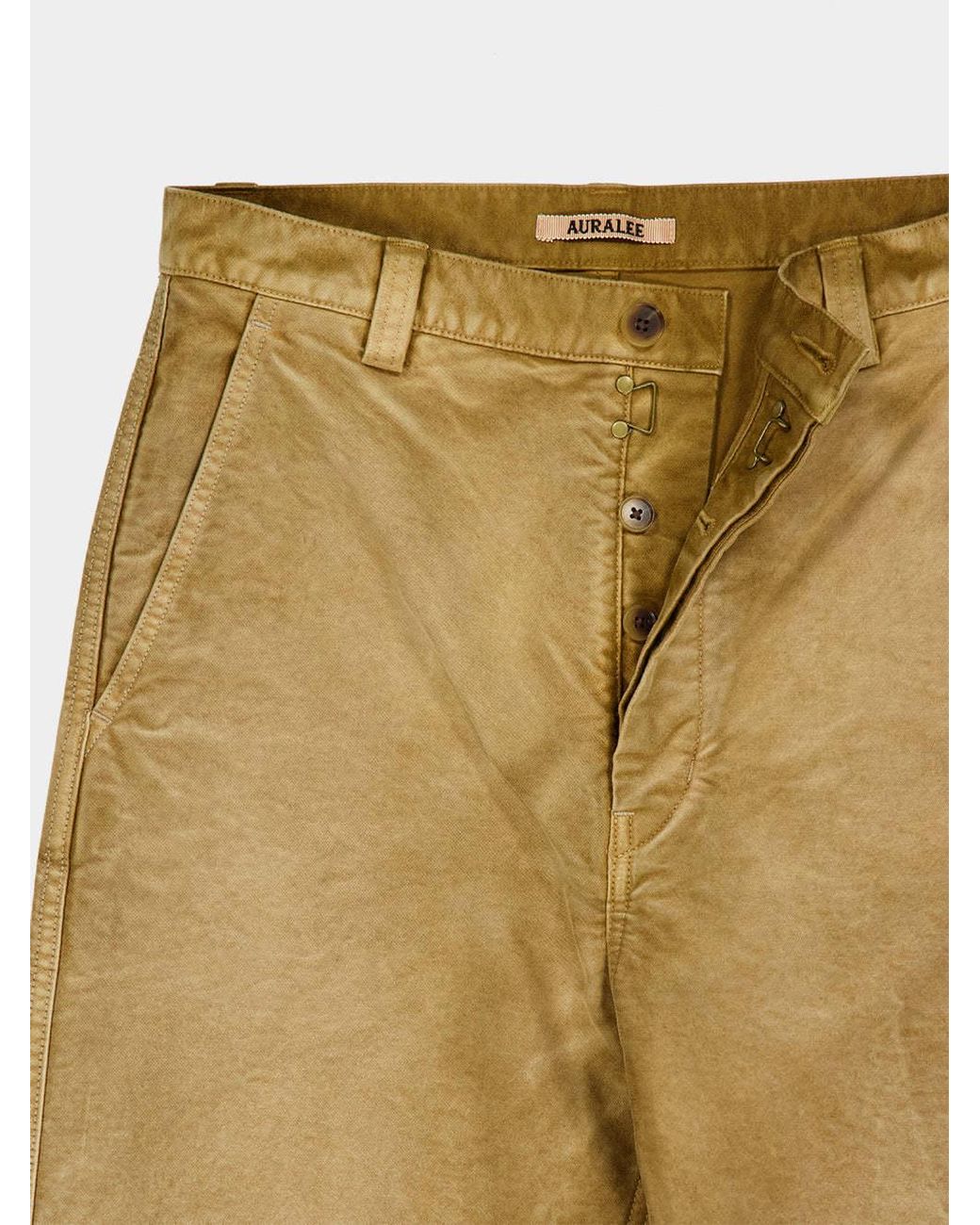 Auralee Natural Casual Trousers With Belt Loops