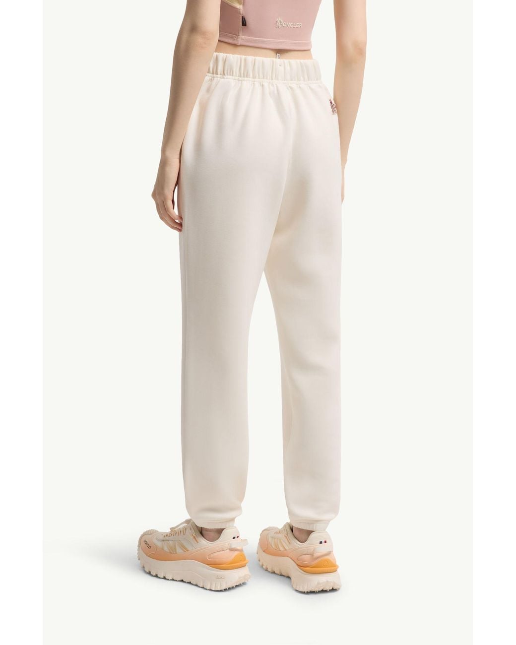 Moncler White Grenoble Logo Track Trousers