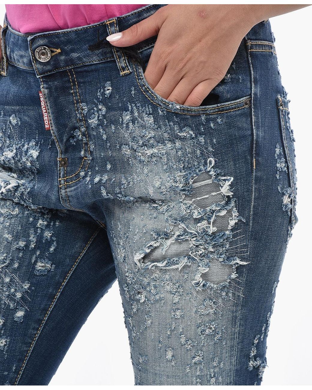 DSquared² Blue Cool Girl Narrow-Hem Jeans