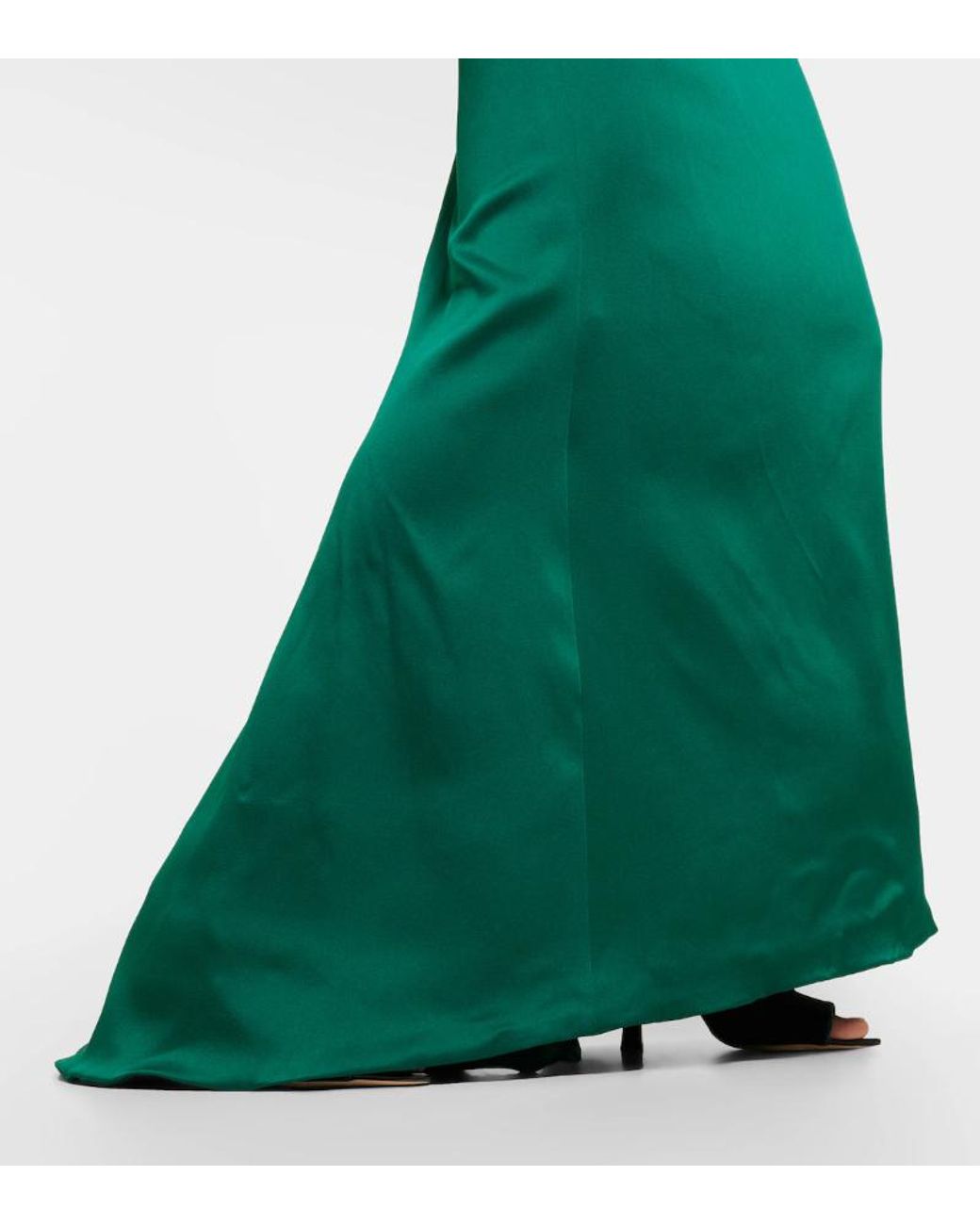 Vivienne Westwood Green Astral Draped Satin Gown