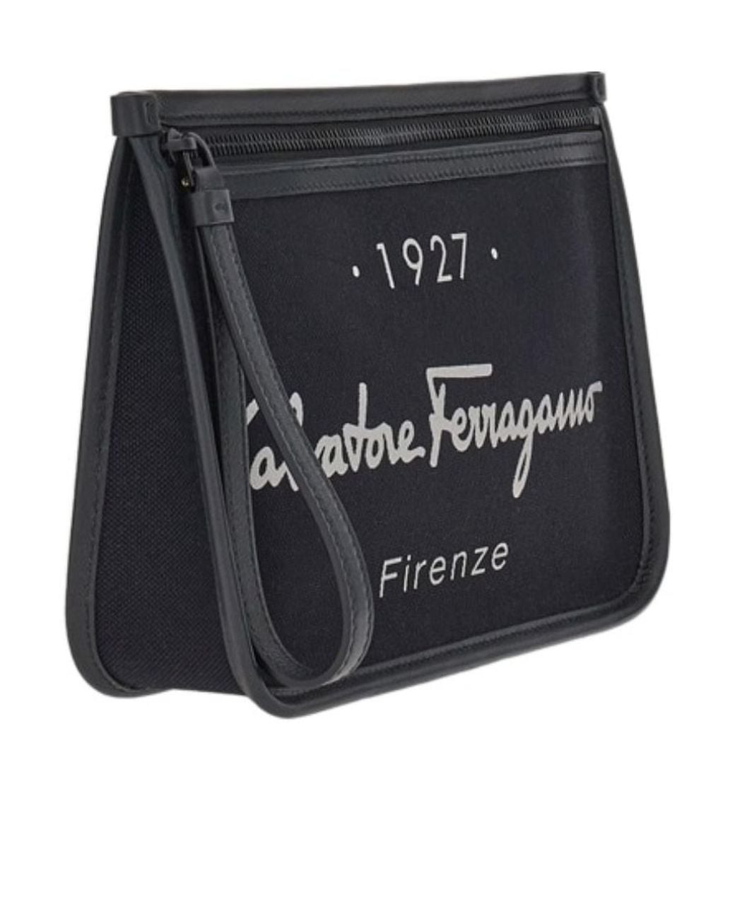 Ferragamo Black 1927 Signature Handbag for men