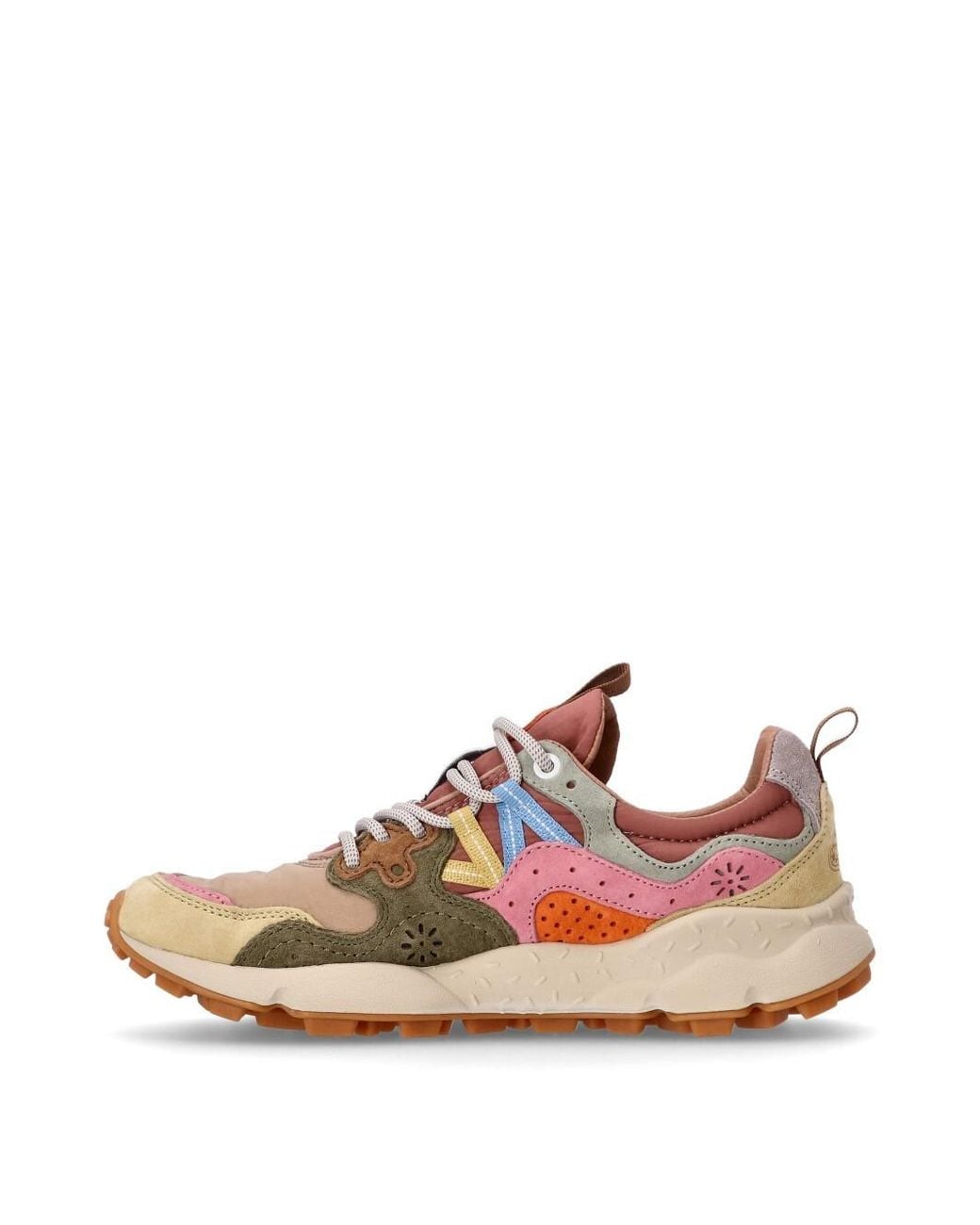 Flower Mountain Pink Lace-Up Low-Cut Casual Shoes