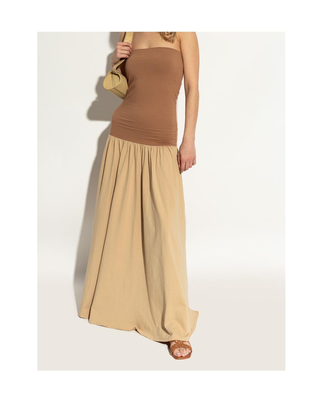 Stuart Weitzman Brown Knitted Flat Sandals