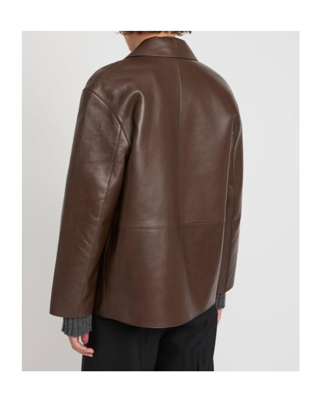 Yves Salomon Brown Leather Jacket