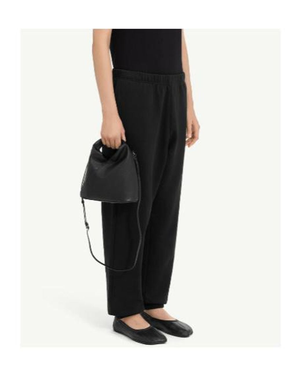 MM6 by Maison Margiela Black Elastic-Waistband Tapered Trousers