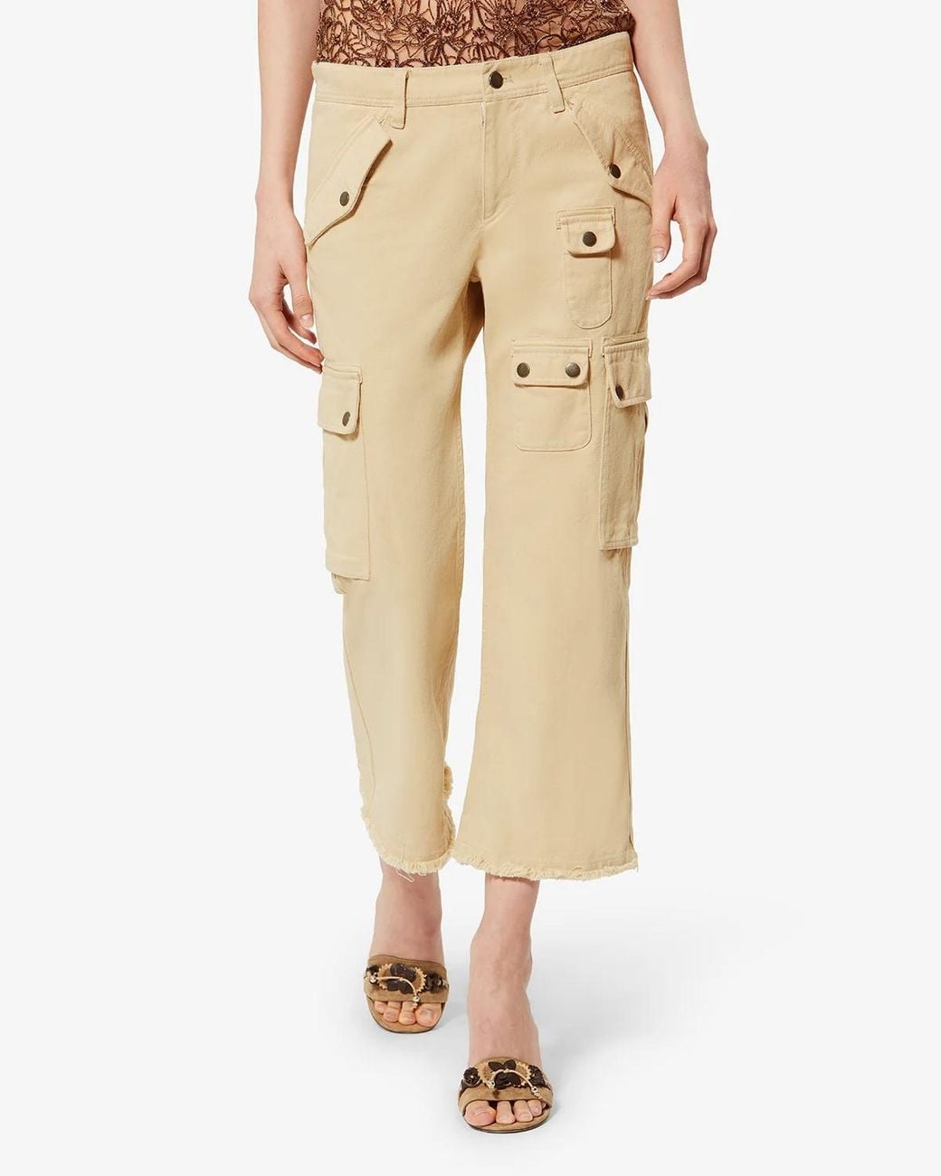 Isabel Marant Natural Josine Cargo Pants