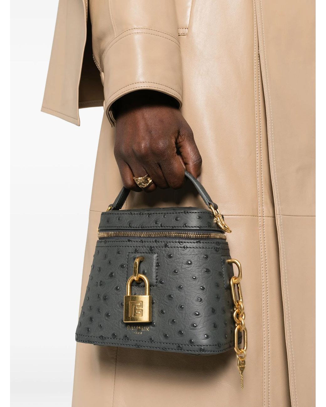 Balmain Black Top-Handle Cross Body Bag