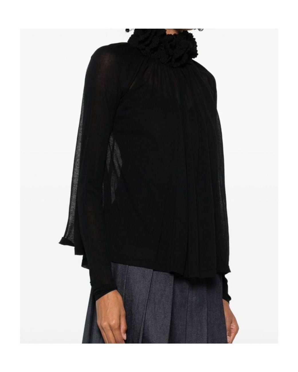 Zimmermann Black Long-Sleeved Blouse