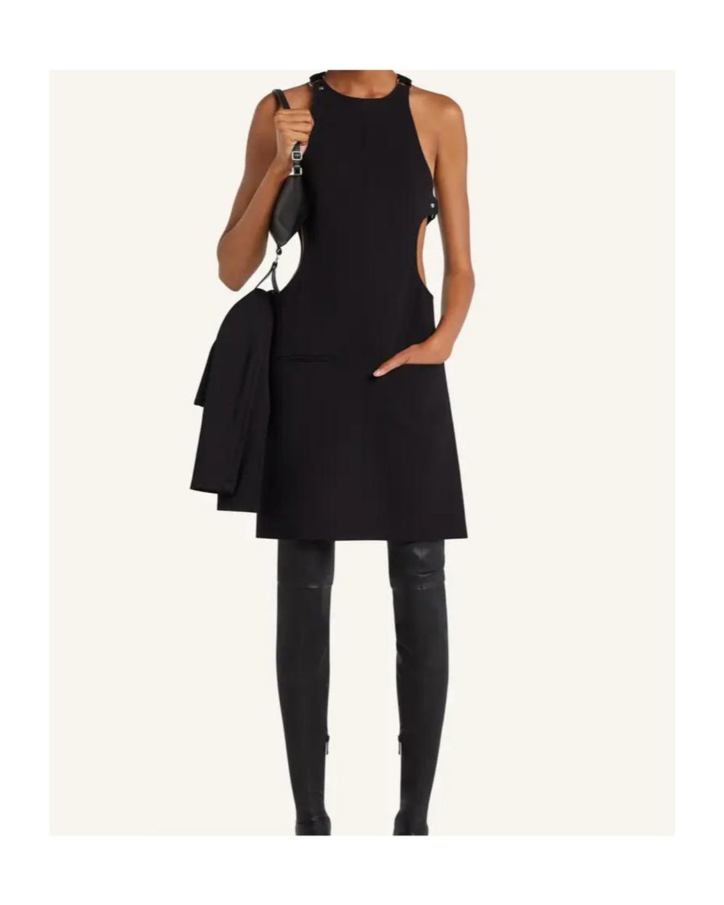 Courreges Black Cut-Out Sleeveless Dress