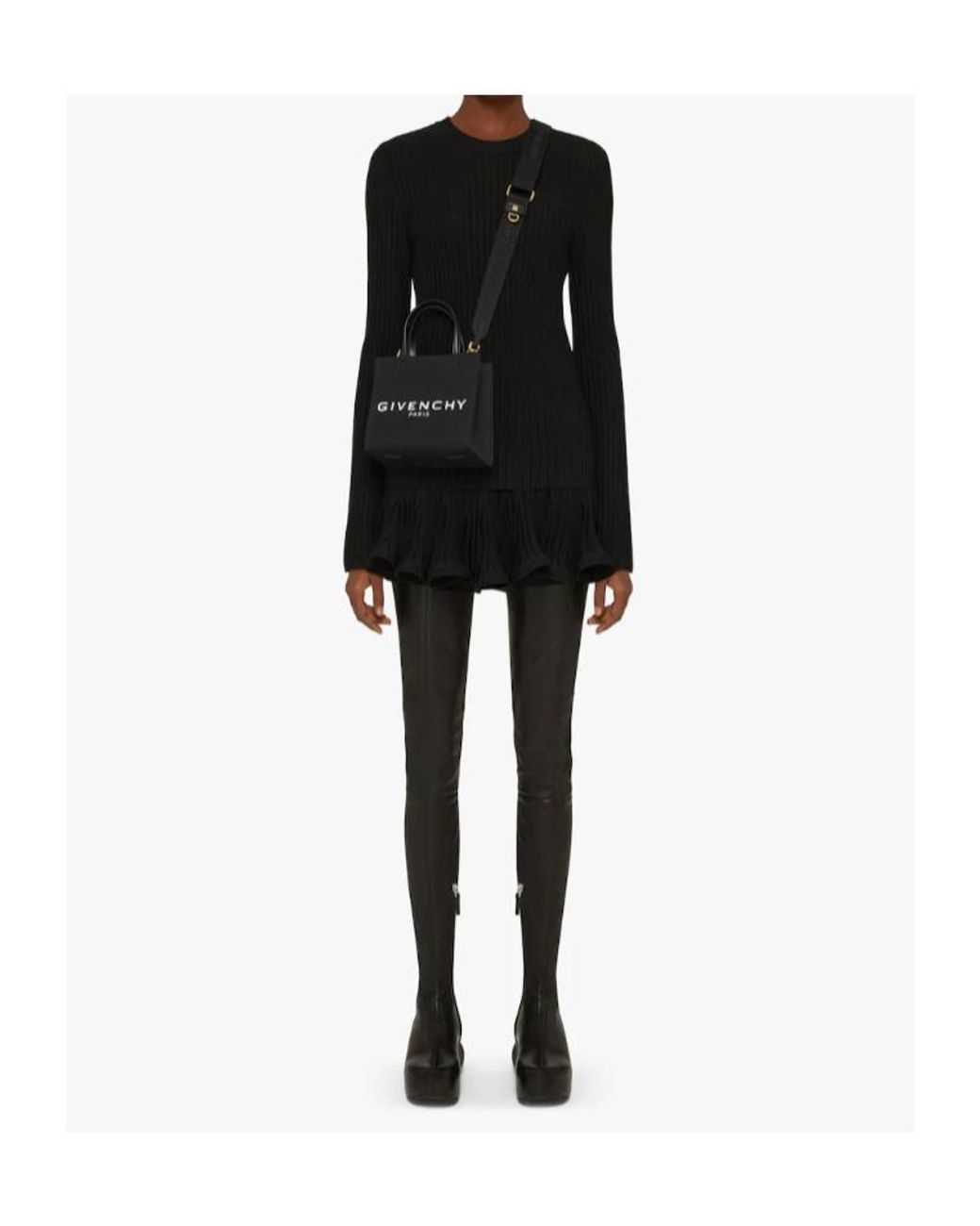 Givenchy Black Mini G Tote Shopping Bag