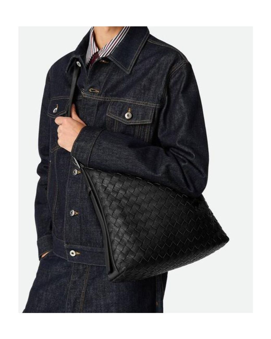 Bottega Veneta Black Traveler Small Tote Bag for men