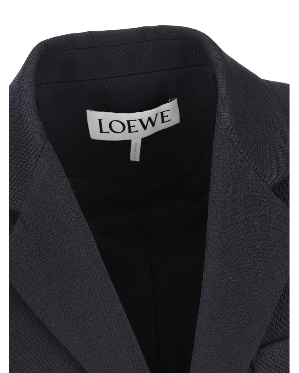 Loewe Blue Anagram Embroidered Single-Breasted Jacket for men