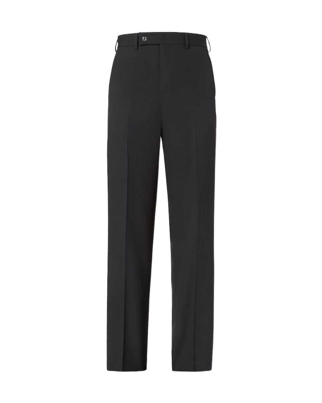 Fendi Black Tailored Straight-Leg Trousers for men