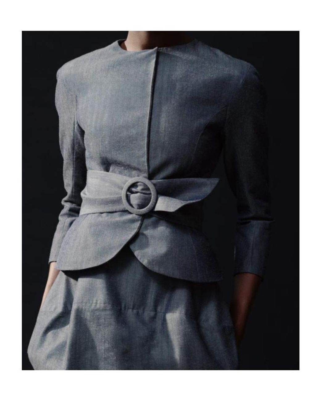 Jacquemus Blue Short Peplum-Effect Jacket