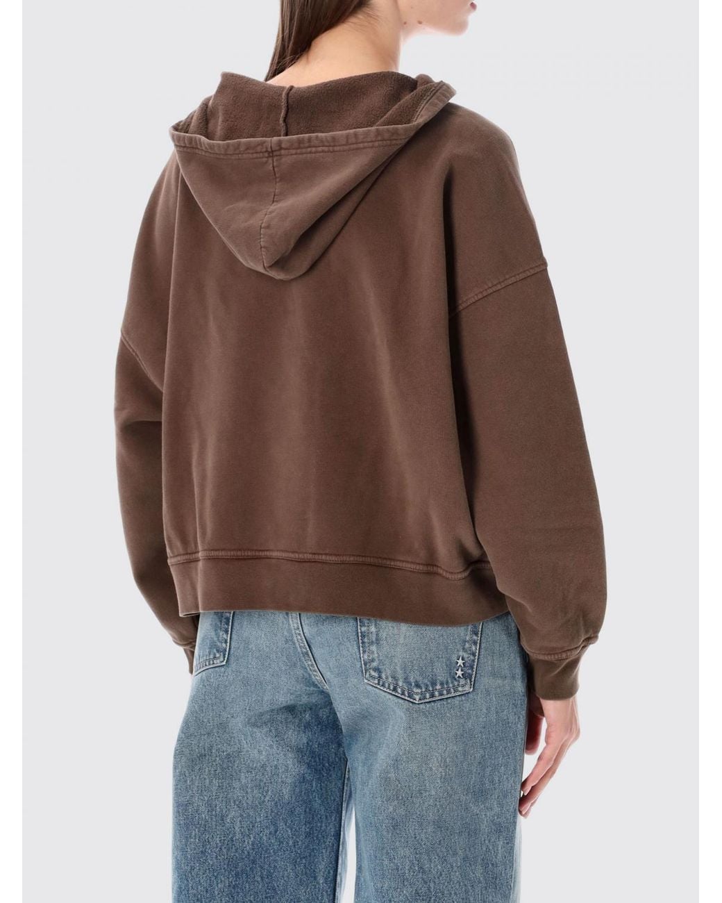 American Vintage Brown Long-Sleeve Hoodie