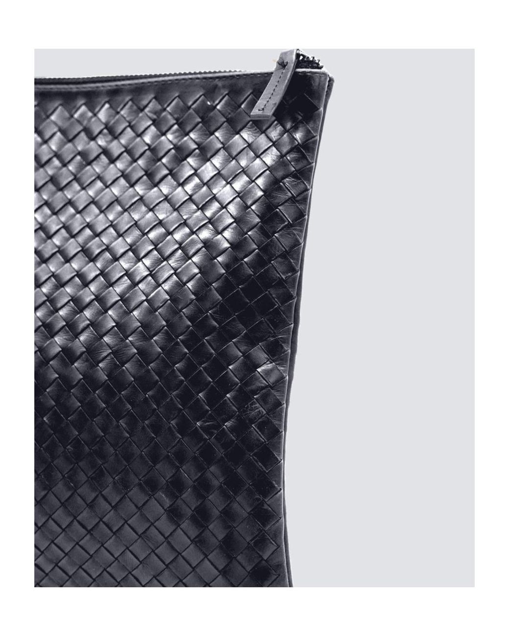 Dragon Diffusion Blue Woven Leather Clutch Bag