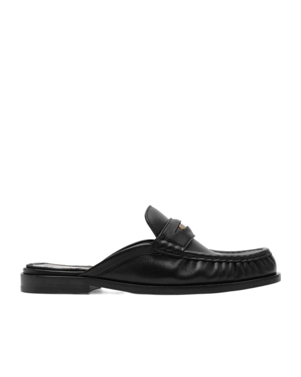Burberry Black Cadet Gathered Mules
