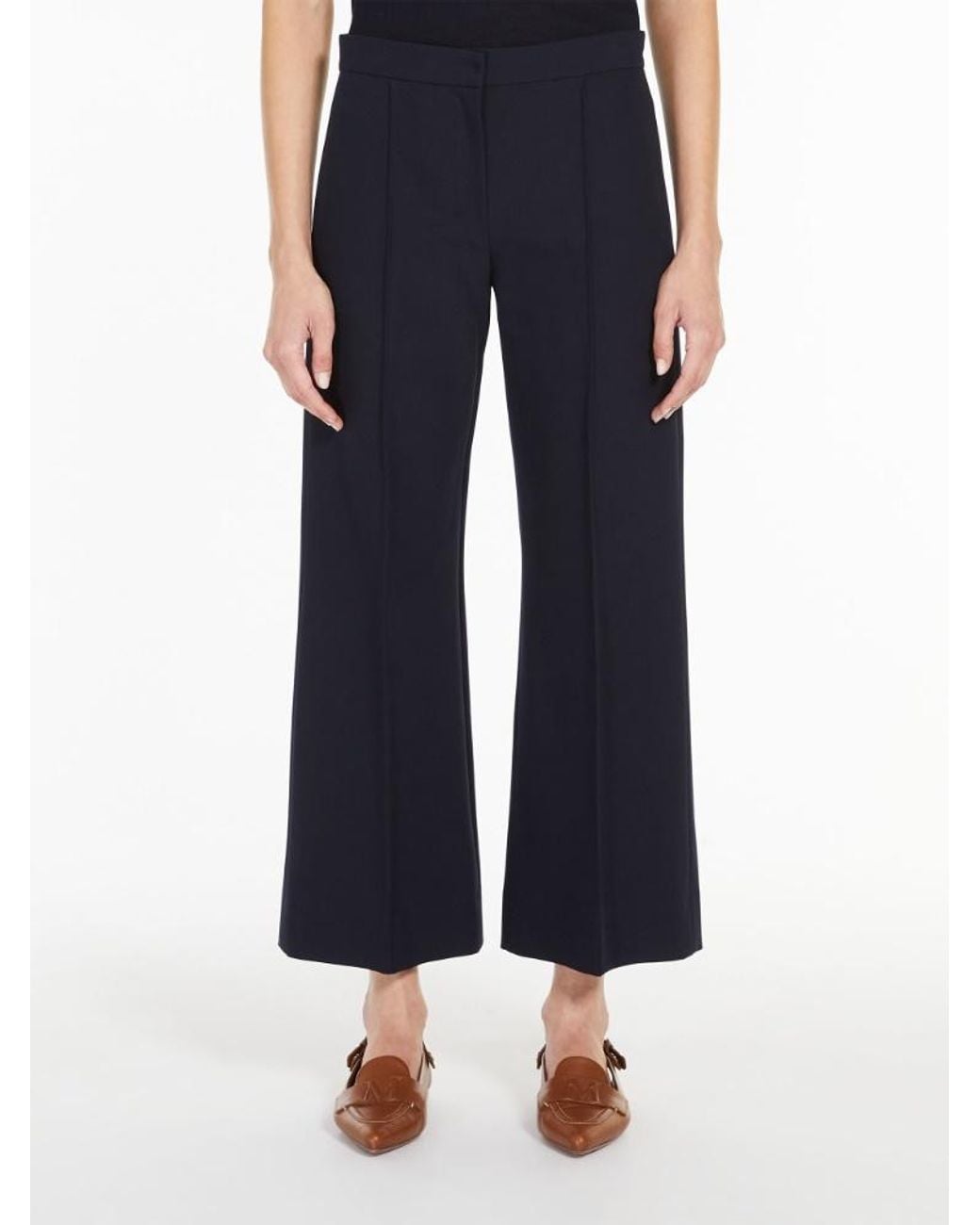 Max Mara Blue 'S Straight Leg Pants
