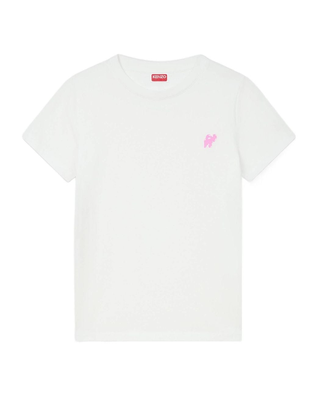 KENZO White Elephant Logo Embroidered T-Shirt
