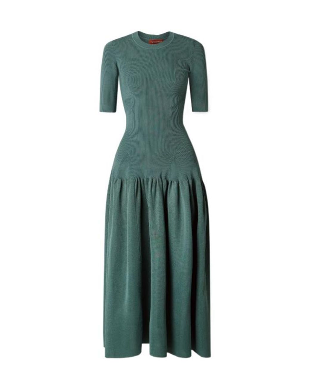 Altuzarra Green Metallic Elastic Knit Maxi Dress