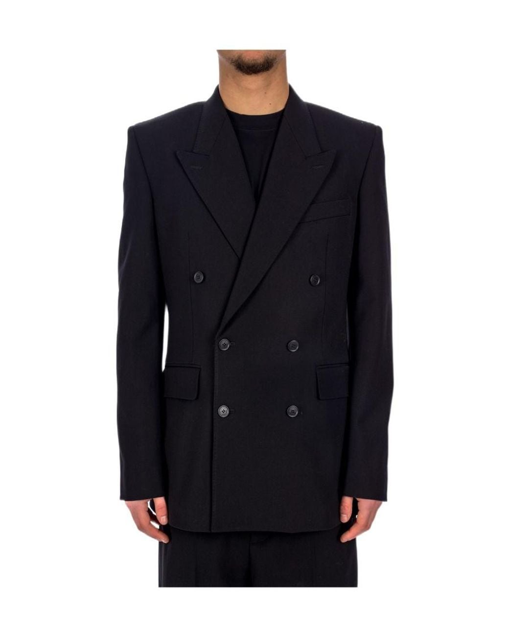 Balenciaga Blue Buttoned Tailored Blazer for men