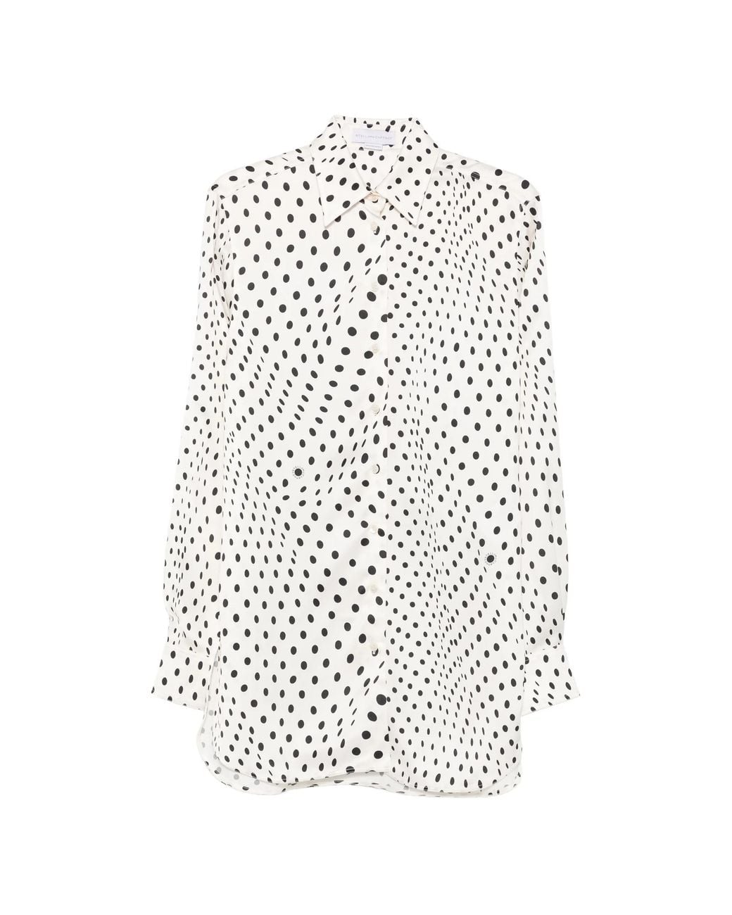 Stella McCartney White Polka-Dot Long-Sleeve Shirt