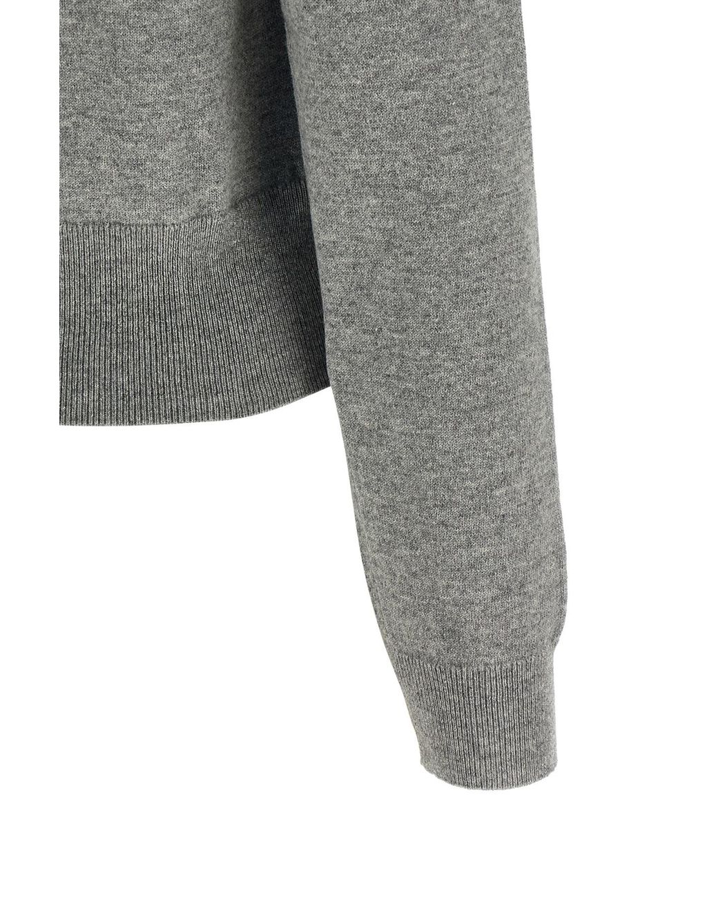 Dolce & Gabbana Gray Cashmere Crew-Neck Cardigan