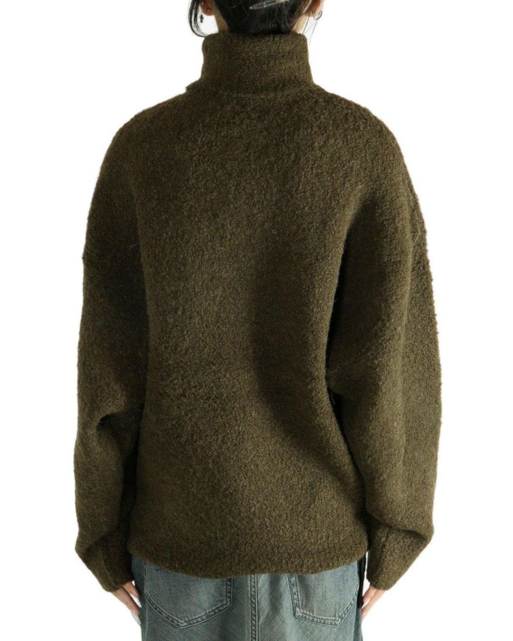 Totême Green Long-Sleeved Sweater