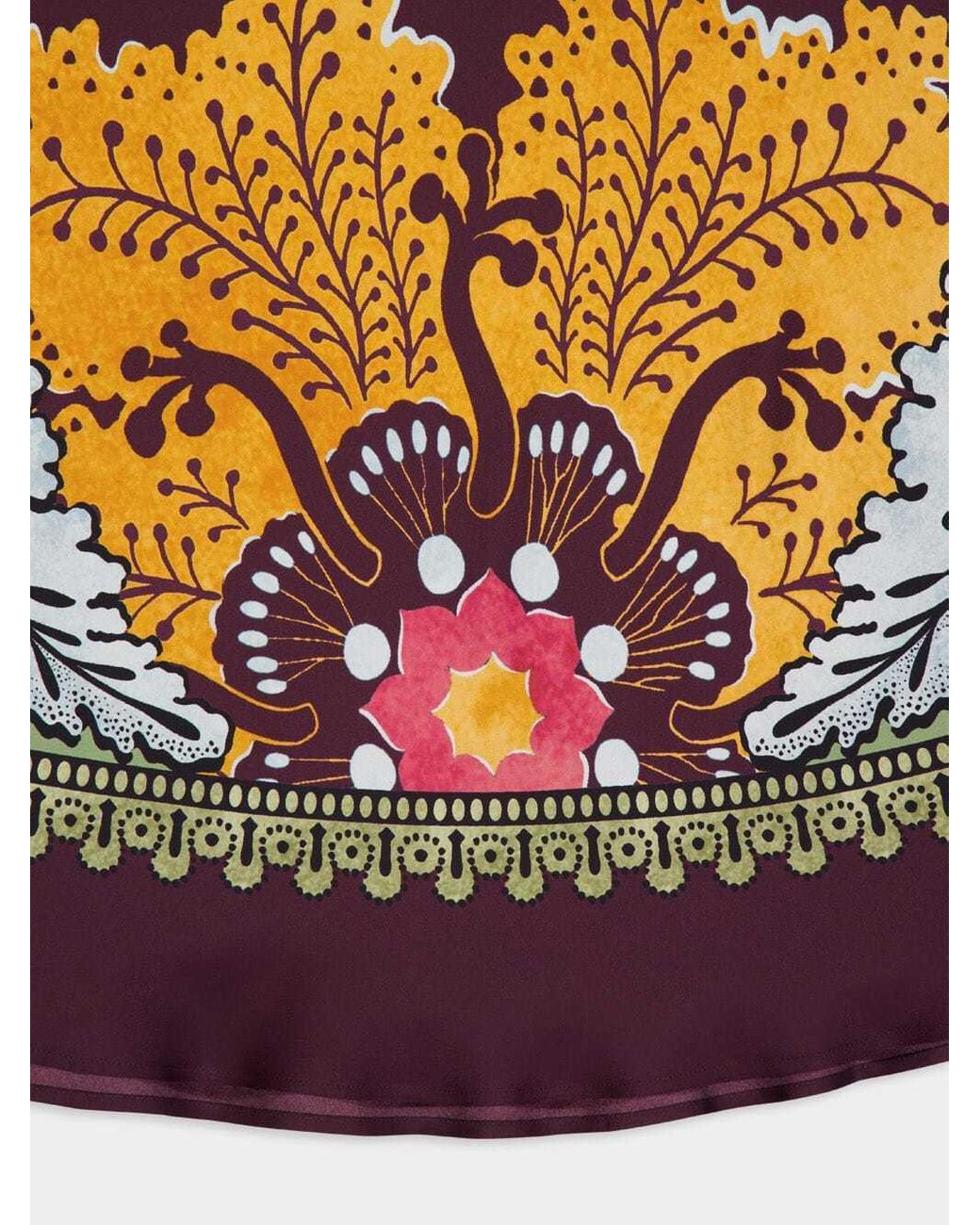 LaDoubleJ Purple Place-Print Maxi Skirt