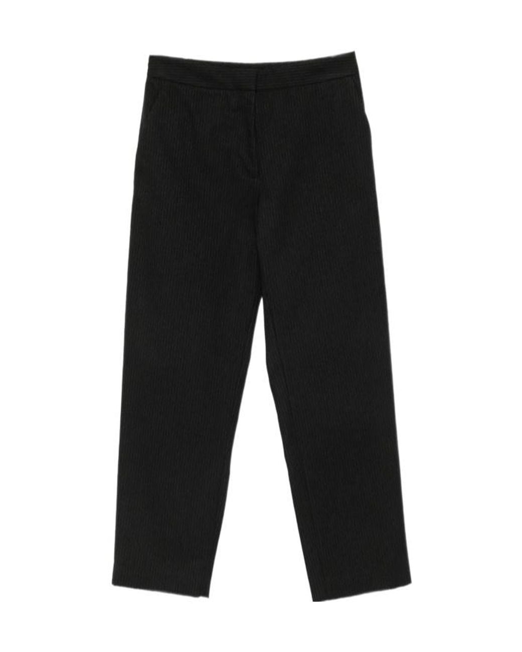 Frankie Shop Black Pinstriped Casual Trousers