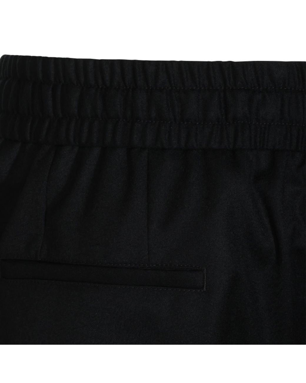 Dolce & Gabbana Black Drawstring Flannel Jogging Trousers for men