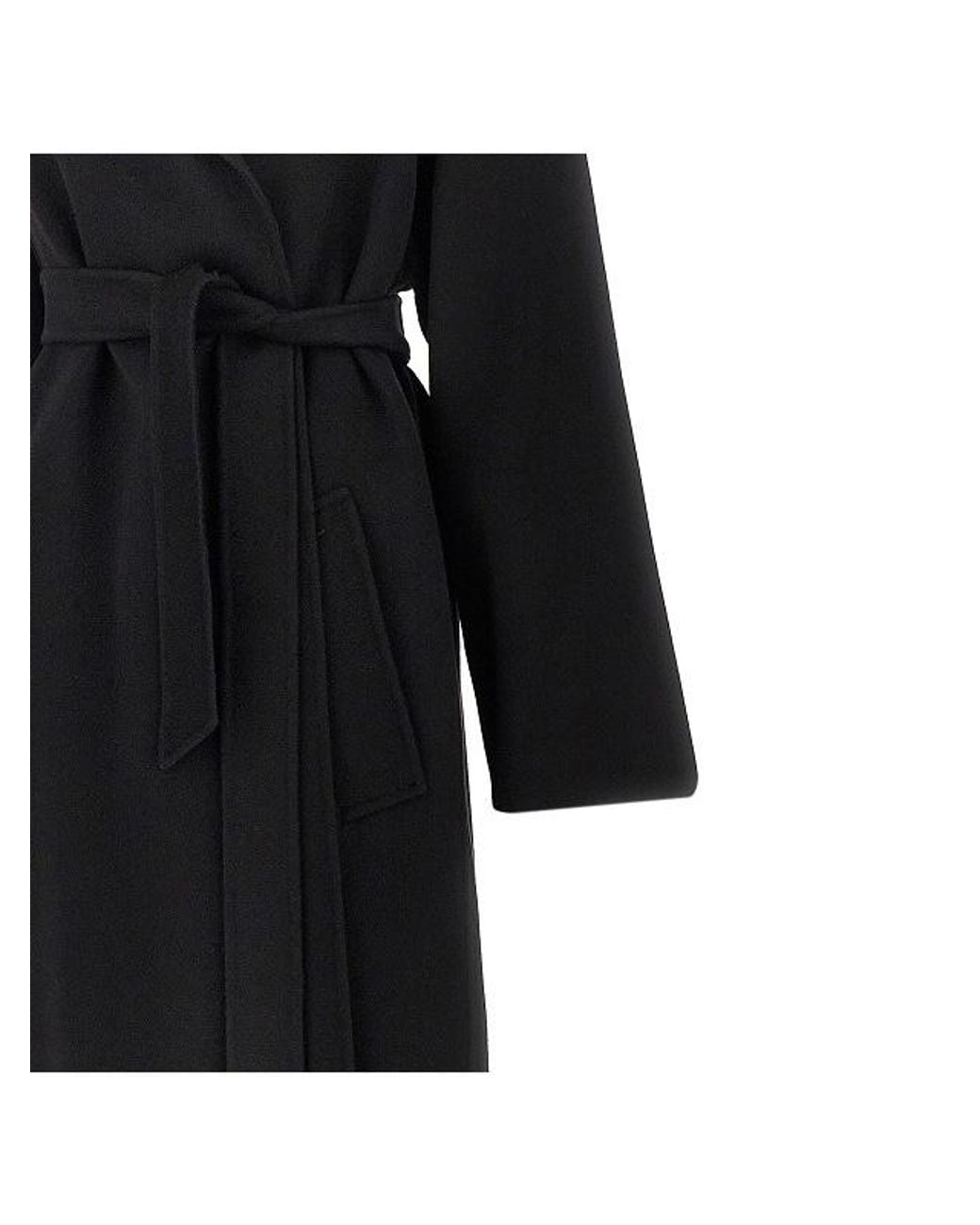 Weekend by Maxmara Black Operoso Belted Long Coat