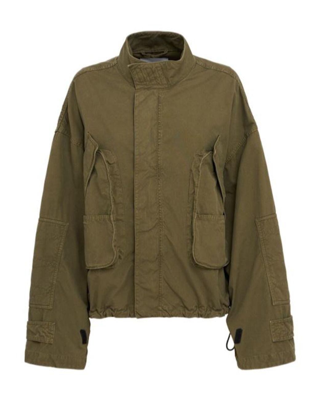 The Attico Green Canvas Bomber