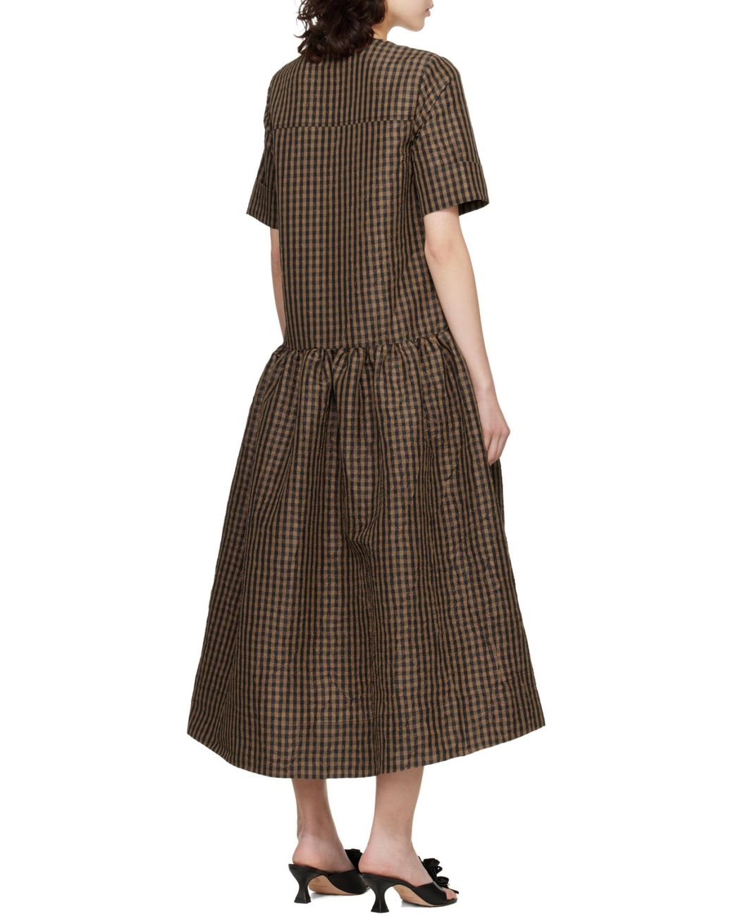 Ganni Brown Midi Dresses