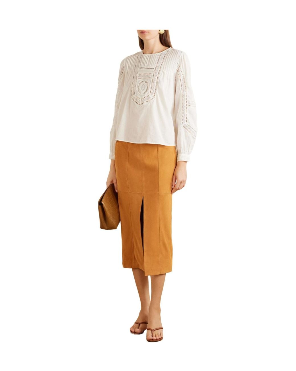 Ulla Johnson White Anglaise Cotton Blouse