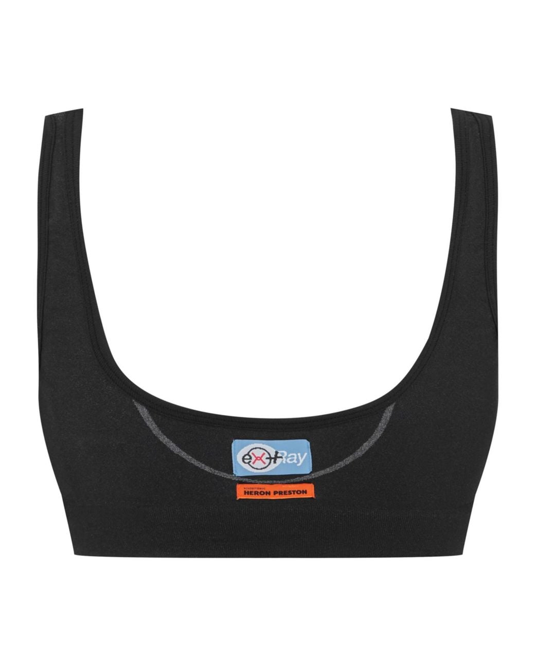 Heron Preston Black Cropped Logo Sport Tank Top