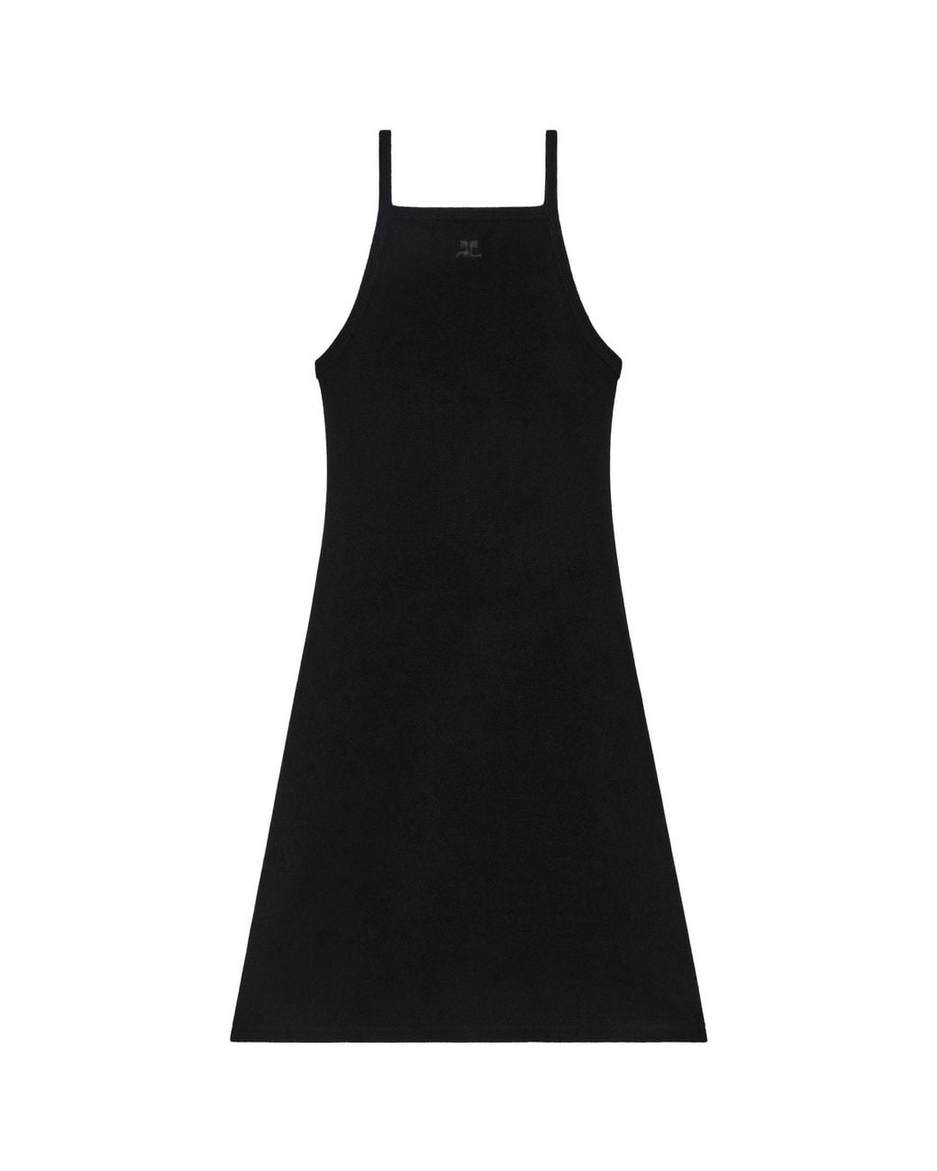 Courreges Black Courrèges Logo Strappy Mini Dress