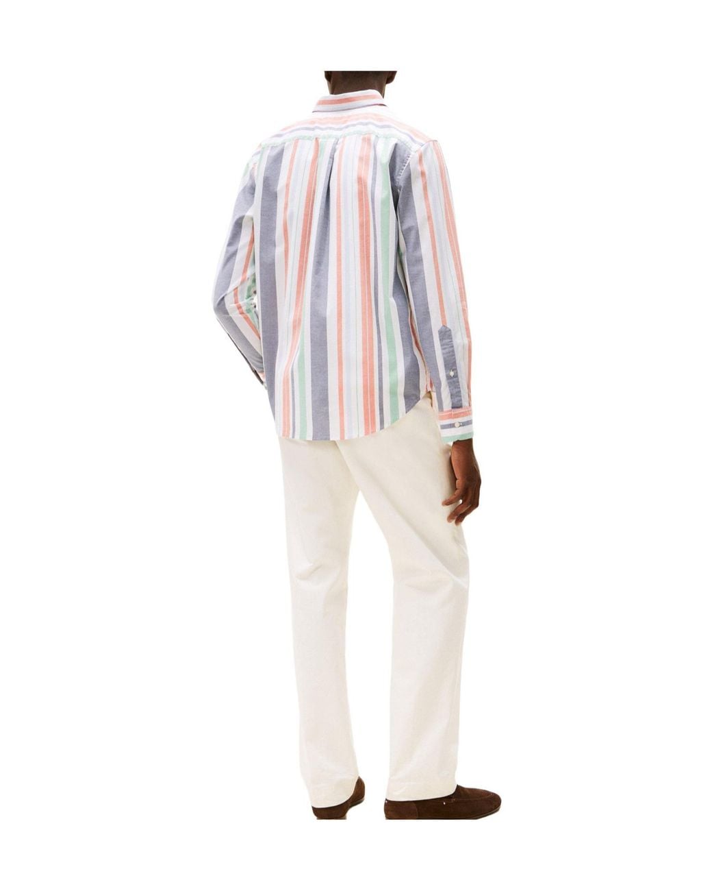 Tommy Hilfiger Blue Stripe Long-Sleeve Patterned Shirt for men