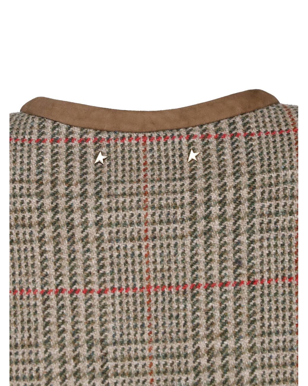 Golden Goose Deluxe Brand Brown Checked Cropped Jacket